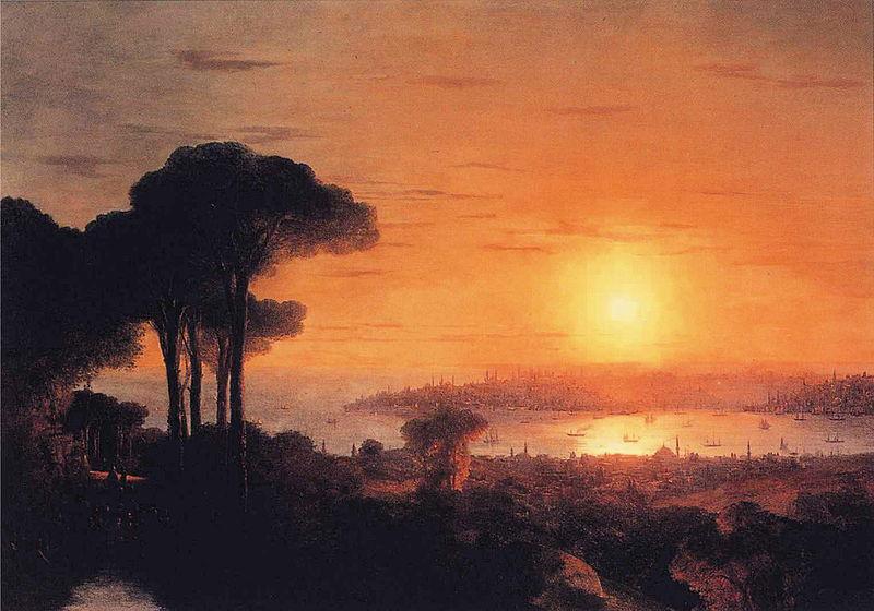 Ivan Aivazovsky Sunset over the Golden Horn